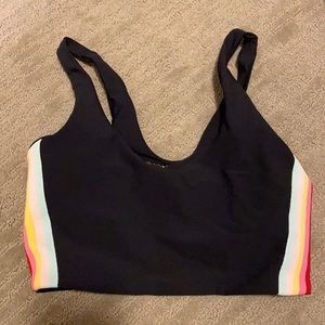 Sports bra with rainbow sides